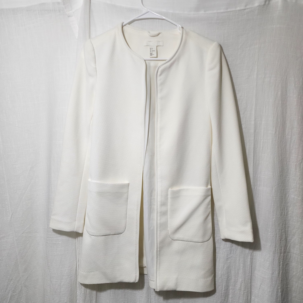 H&M Off White Women's Long Blazer